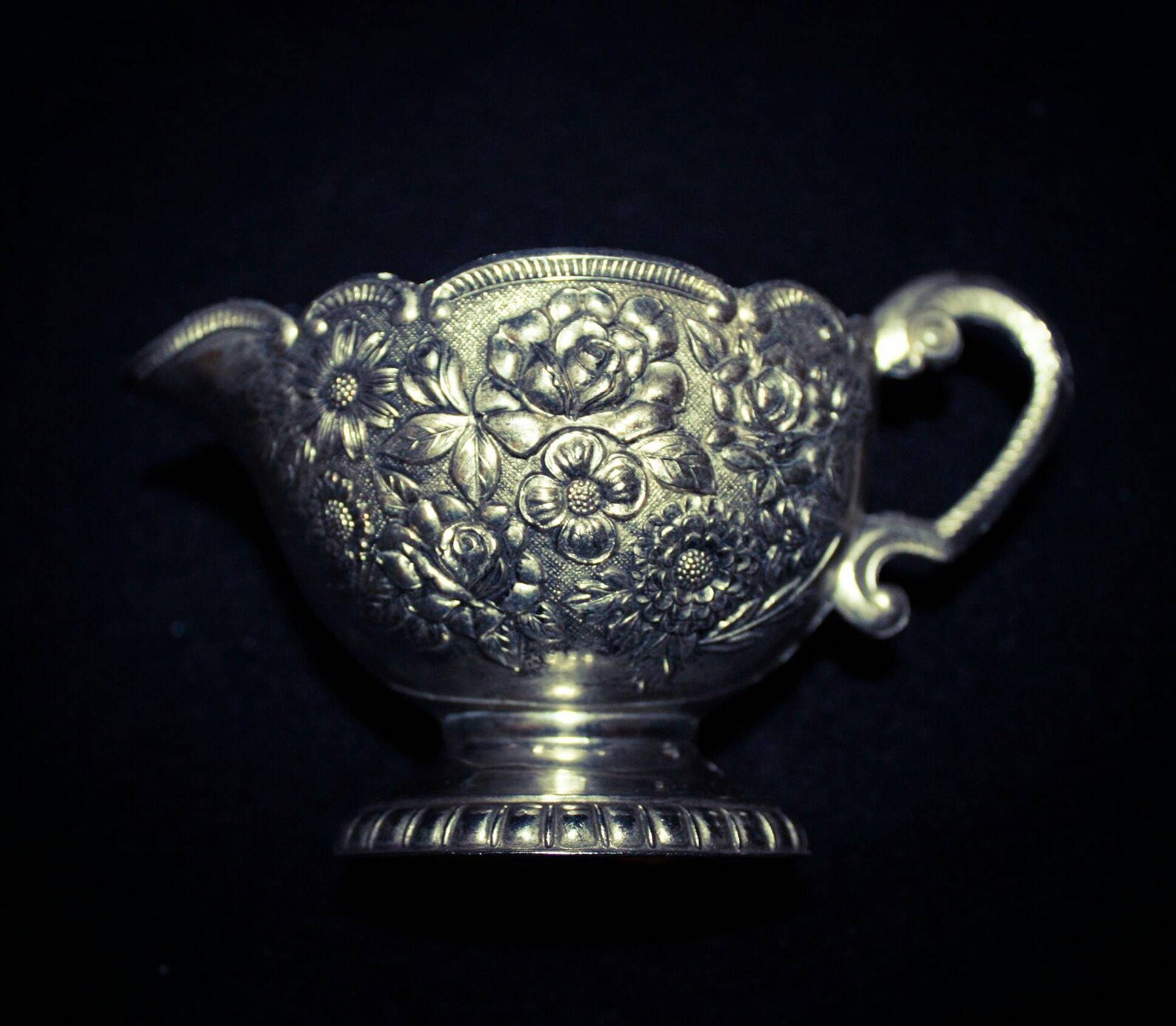 Creamer and Sugar Set on Tray Silver Plate White Enameled Etsy