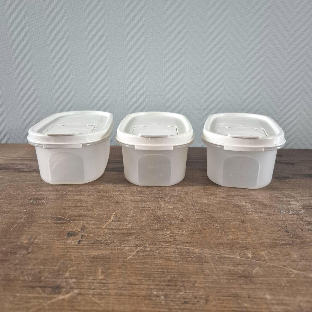 Vintage Tupperware Storage Containers Oval Bins Jar Pots Flip Pour LIDS ...