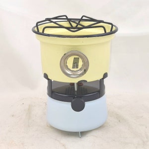 Vtg. Enamelware Kerosene Stove Enamel Cooker Paraffin Burner yellow Campstove retro Kerosene Stove Cooking Appliance Kerosene Heizofen