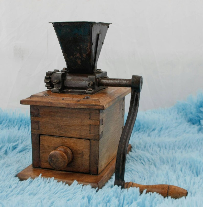 Antique Wheat Grain Grinder Mill Moulin Molinillo Antieke Etsy