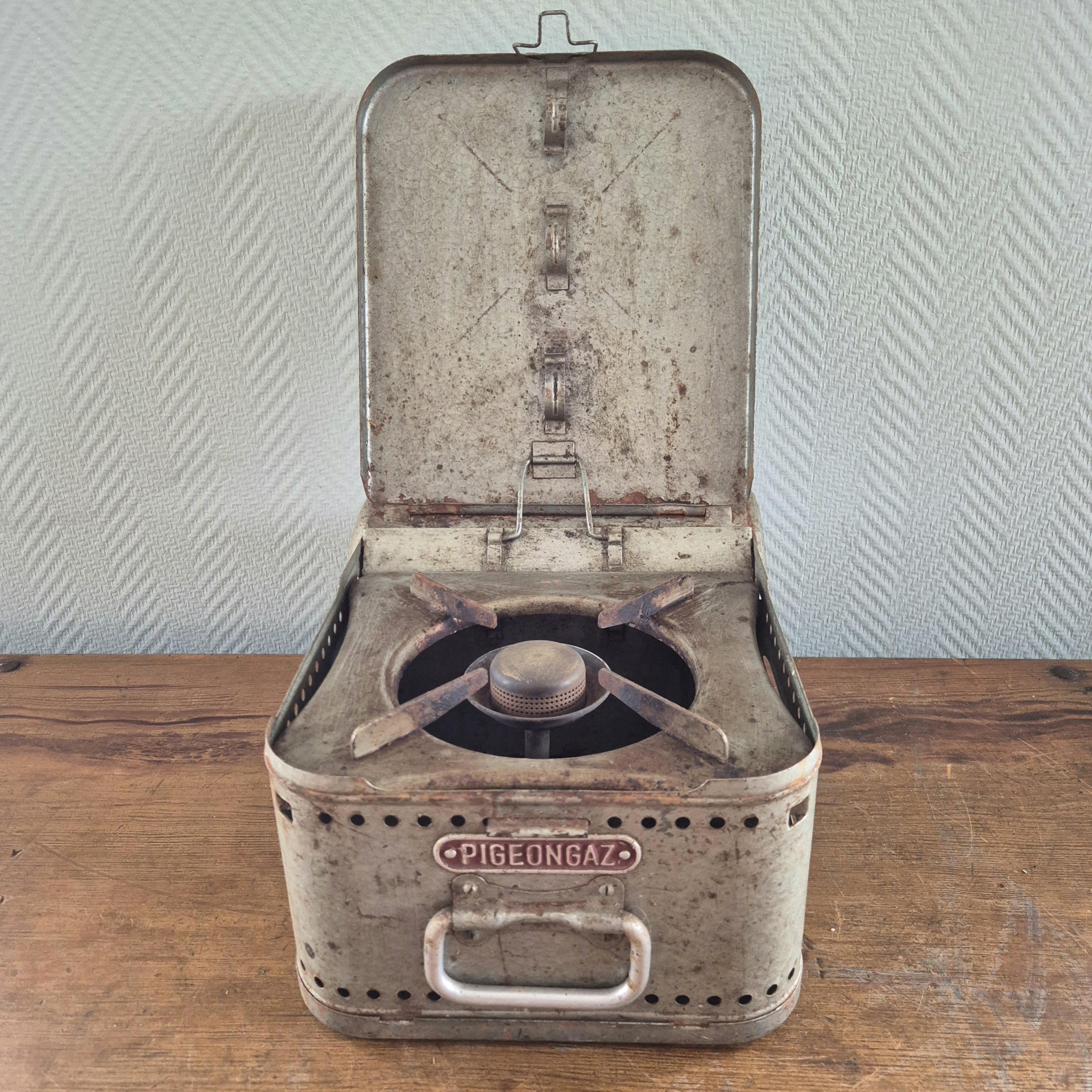 Réchaupigeongaz Vintage Camping - Cuisinière à Gaz Butane Portable Années 1960 - France