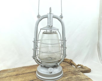 Vintage RHEWUM ST2 Kerosene Lamp Parrafin Hurricane Lantern