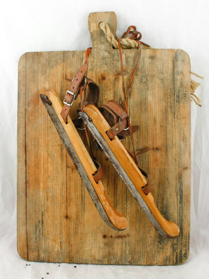 Dutch Antique Wooden Ice Skates J.NOOITGEDAGT & Zn. IJLST Folk Etsy