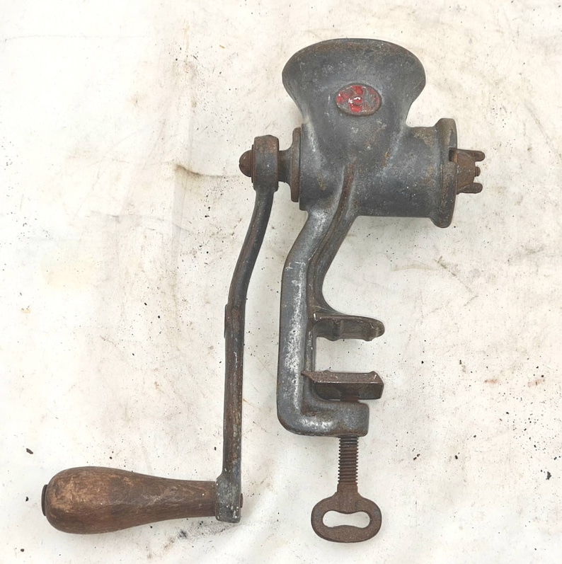 Antique SPONG National 25 Meat Mincer Grinder Clamp on Mill Etsy