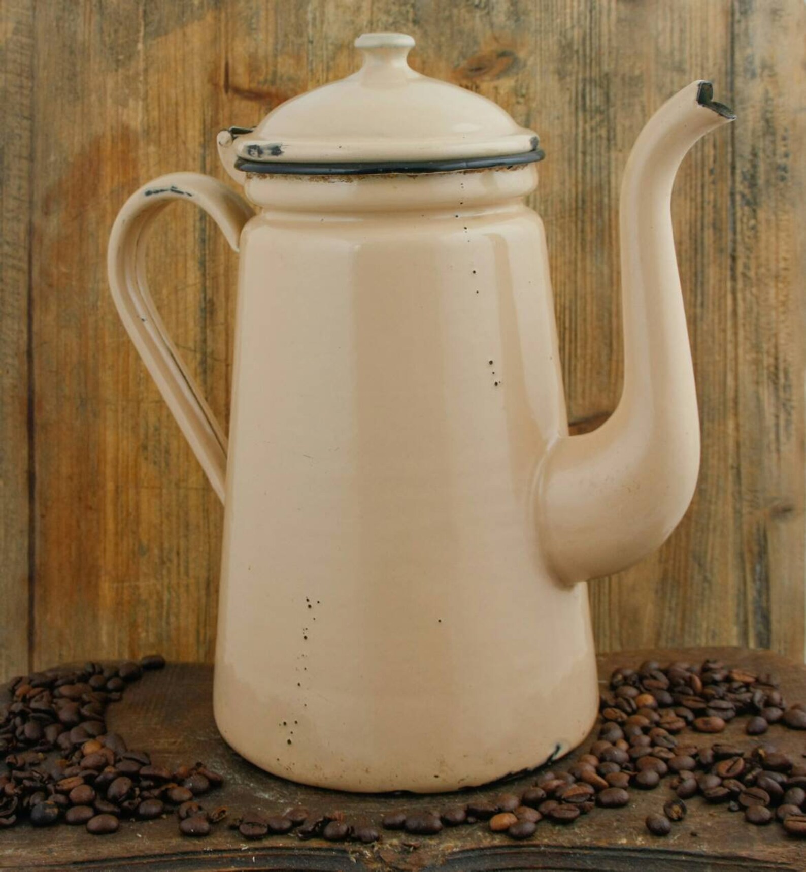 Vintage Enamel Coffee Pot Enamelware Tea Pot Koffiepot Etsy