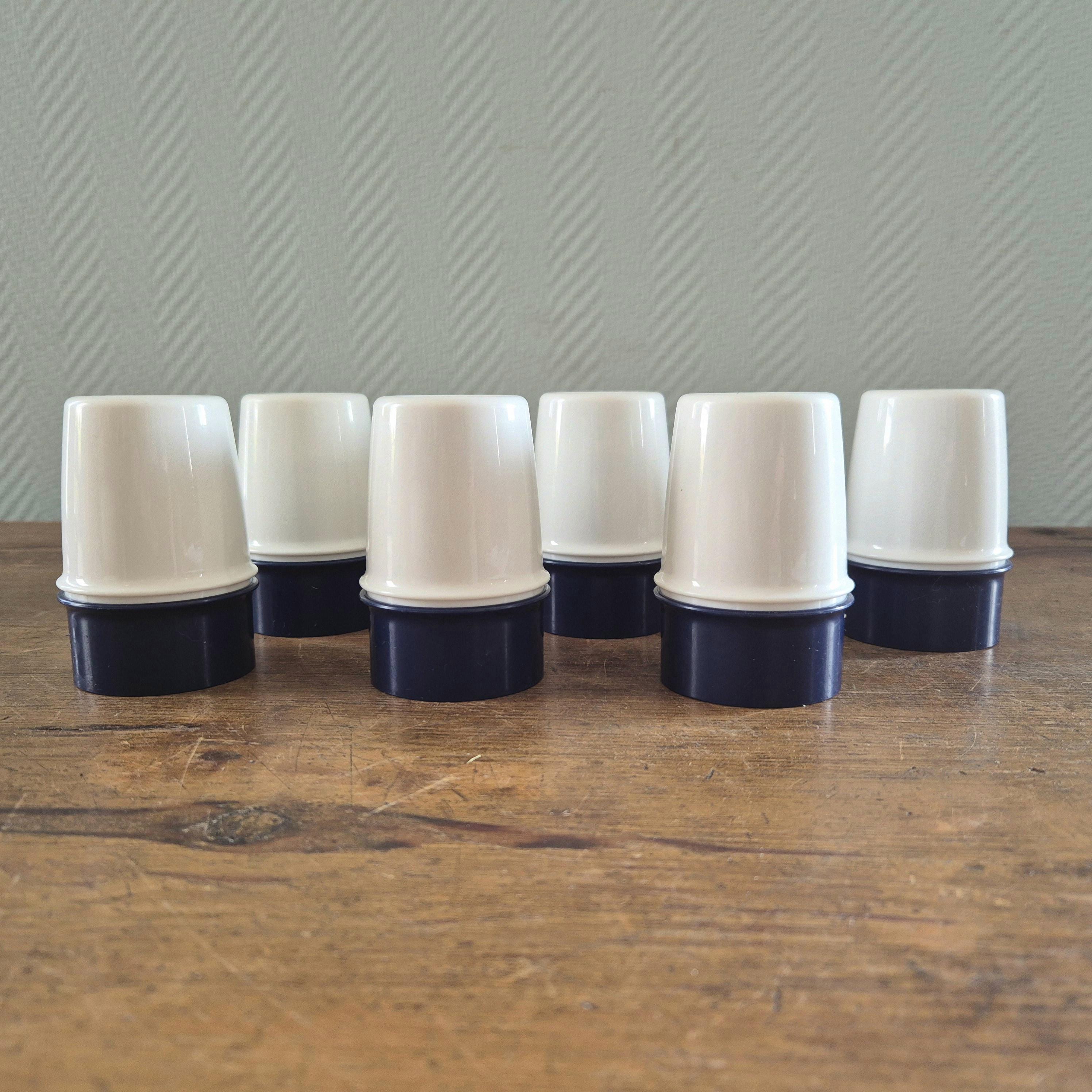 Vintage Tupperware Eierbecher Coddlers Deckel Hartgekochte Eier Set Tasse (6)