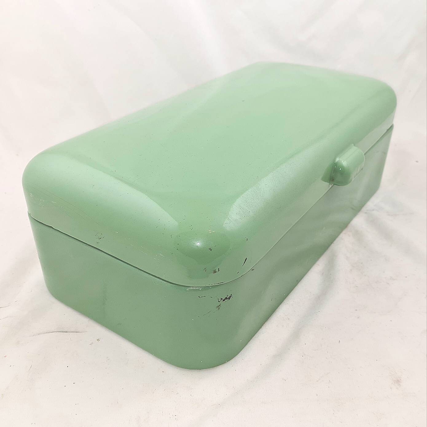 Haringen gokken gek Enamel BREAD BOX DUTCH Enamelware Breadbox Large Green Boite a - Etsy