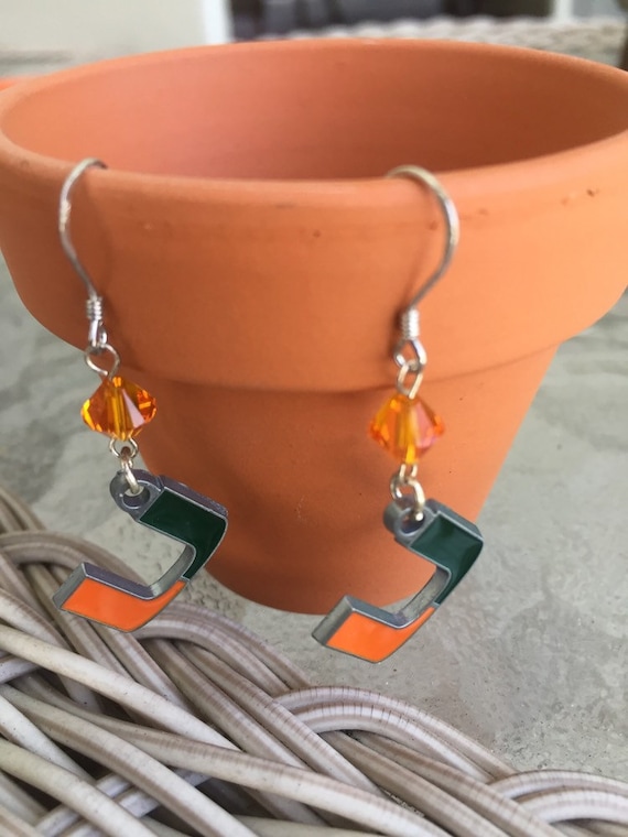 Sterling Silver Sterling Silver University of Miami Football Pendant