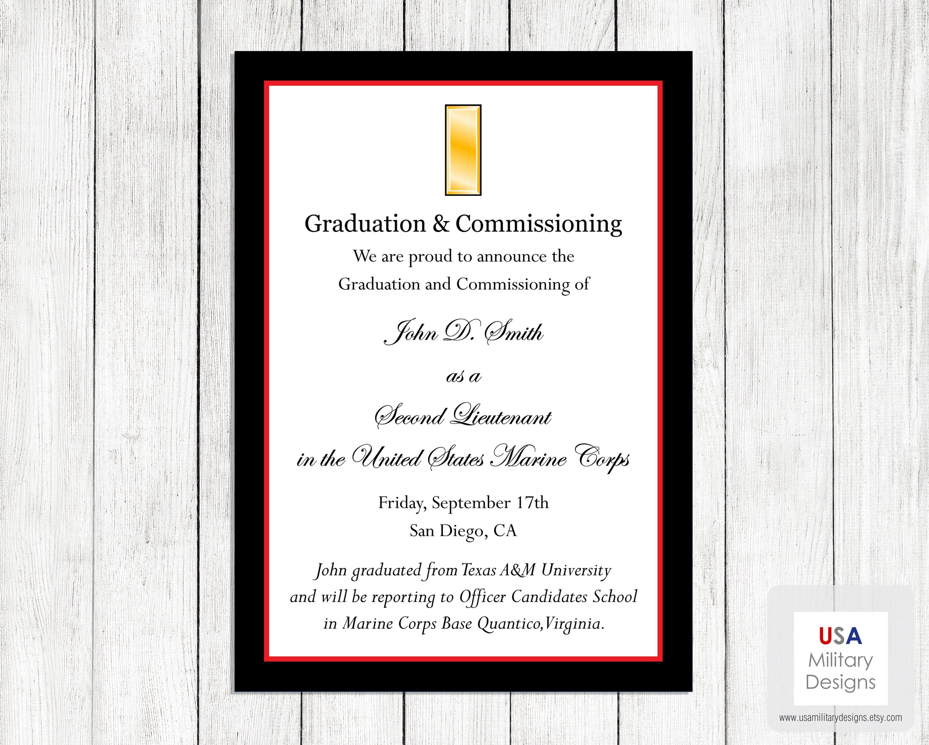 Usmc Graduation Invitation - Etsy, image size:3000x2407