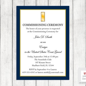 Coast Guard Commissioning Ceremony Invitation, Printable Coast Guard Commissioning Ceremony Invitation, Coast Guard Commissioning Ceremony