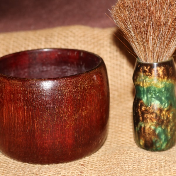 Barbershop shave set, Unisex & Vegan Shave bowl and Shave brush kit