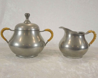 Vintage Pewter Tea Coffee Service Set, Pewter Tea Kettle Pot