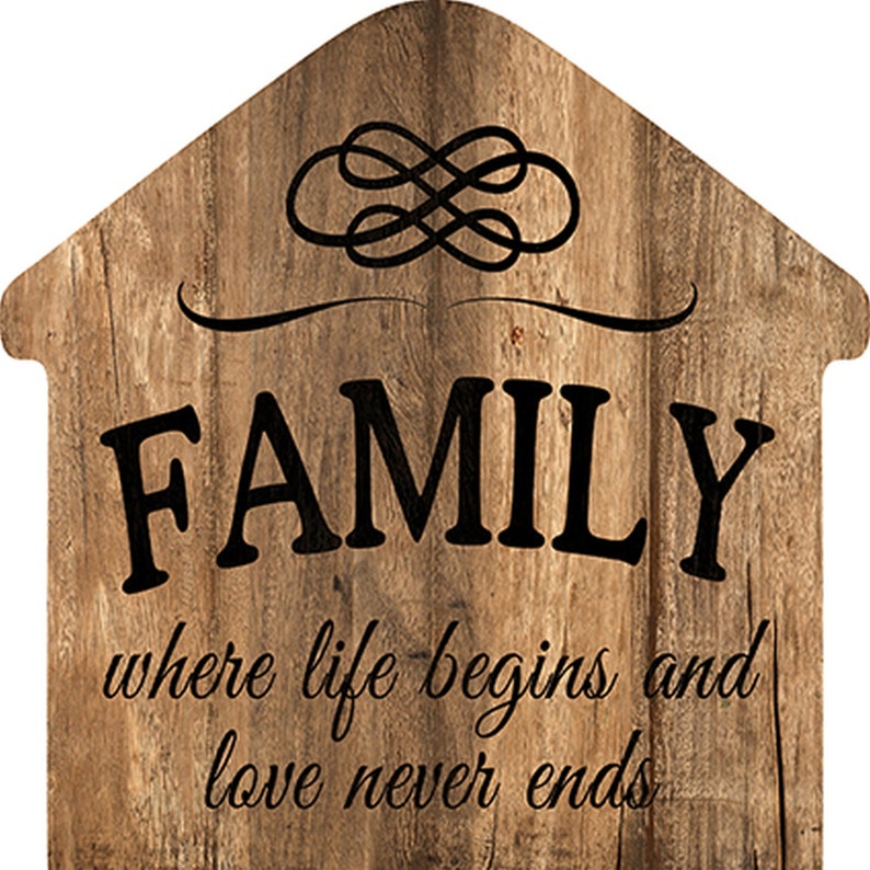 Wall Sign family Where Life Begins Wooden MFC Wall Etsy