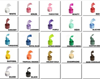 10 Yards Rolled-up Smooth Polypropylene Waterproof Gift Wrap Ribbon Choose 3/4" or 1-1/4"  & Color