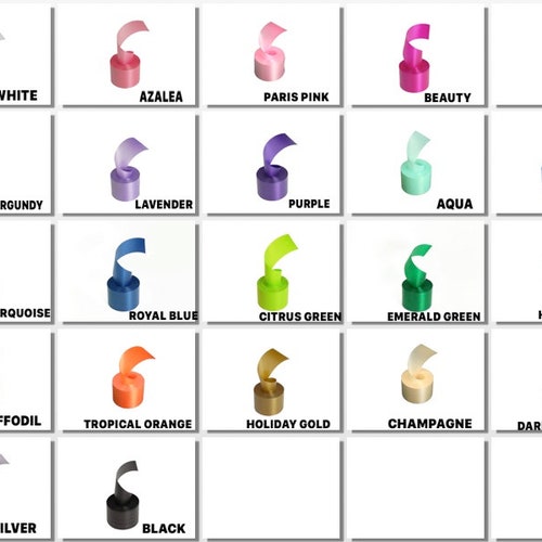 10 Yards Rolled-up Smooth Polypropylene Waterproof Gift Wrap Ribbon Choose 3/4" or 1-1/4"  & Color