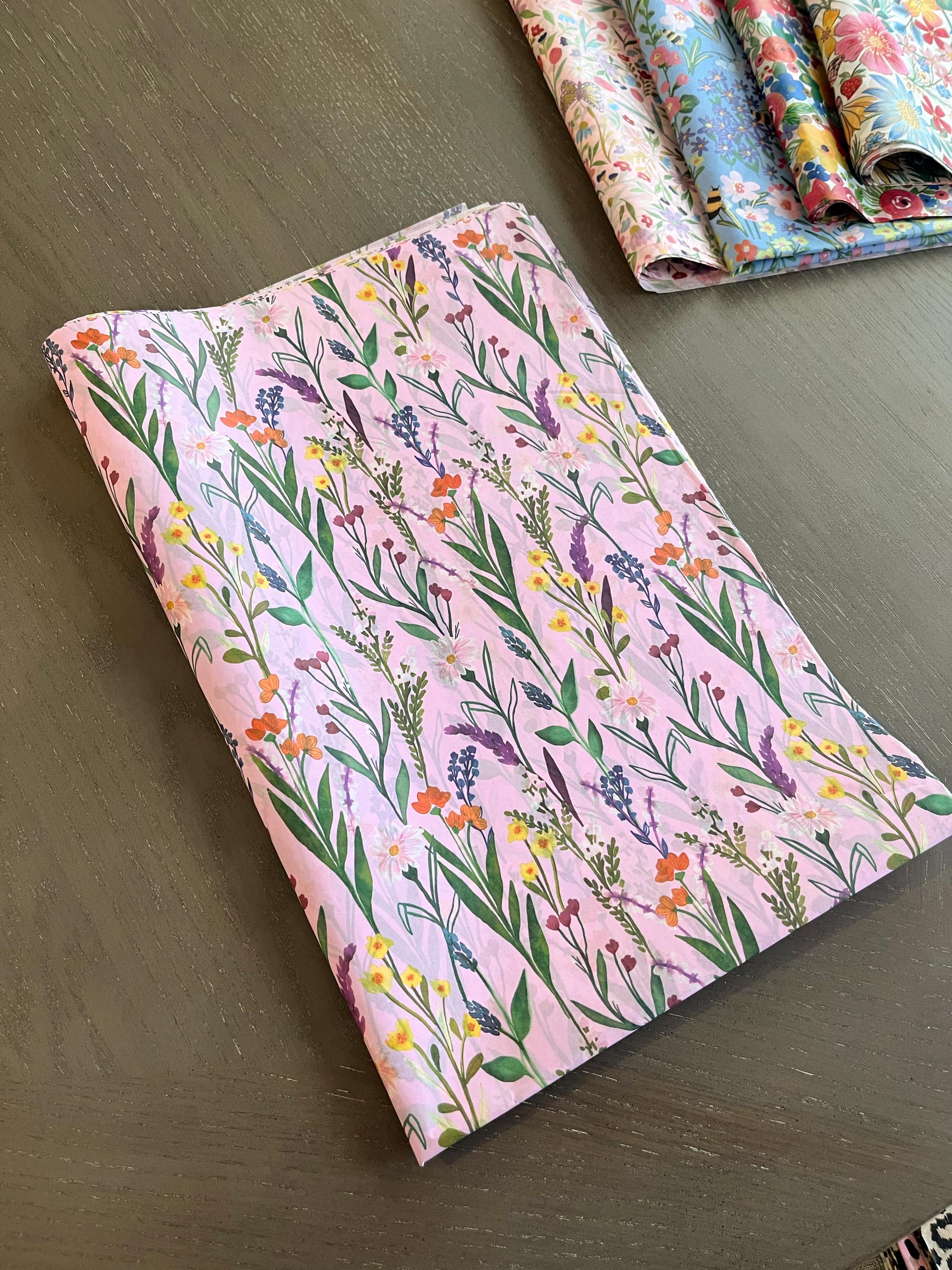 SPRING FLOWERS Tissue Paper Assortment Gift Grade Sheets Choose Size ...