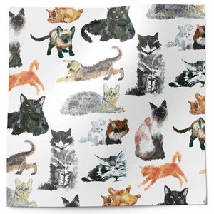 CATS AND KITTENS Design Print Gift Grade Tissue Paper Sheets Choose Size & Package Amount