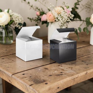 4x4x4" GLOSS Chipboard Gift Packaging Box Choose Color and Pack Amount