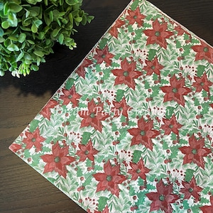 CHRISTMAS BOTANICALS Design Gift Grade Tissue Paper Sheets Choose Size & Package Amount