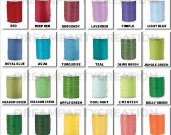 Paper Raffia Ribbon Twisted at about 1/4" Choose Color & Length 10 Yds or 100 Yds