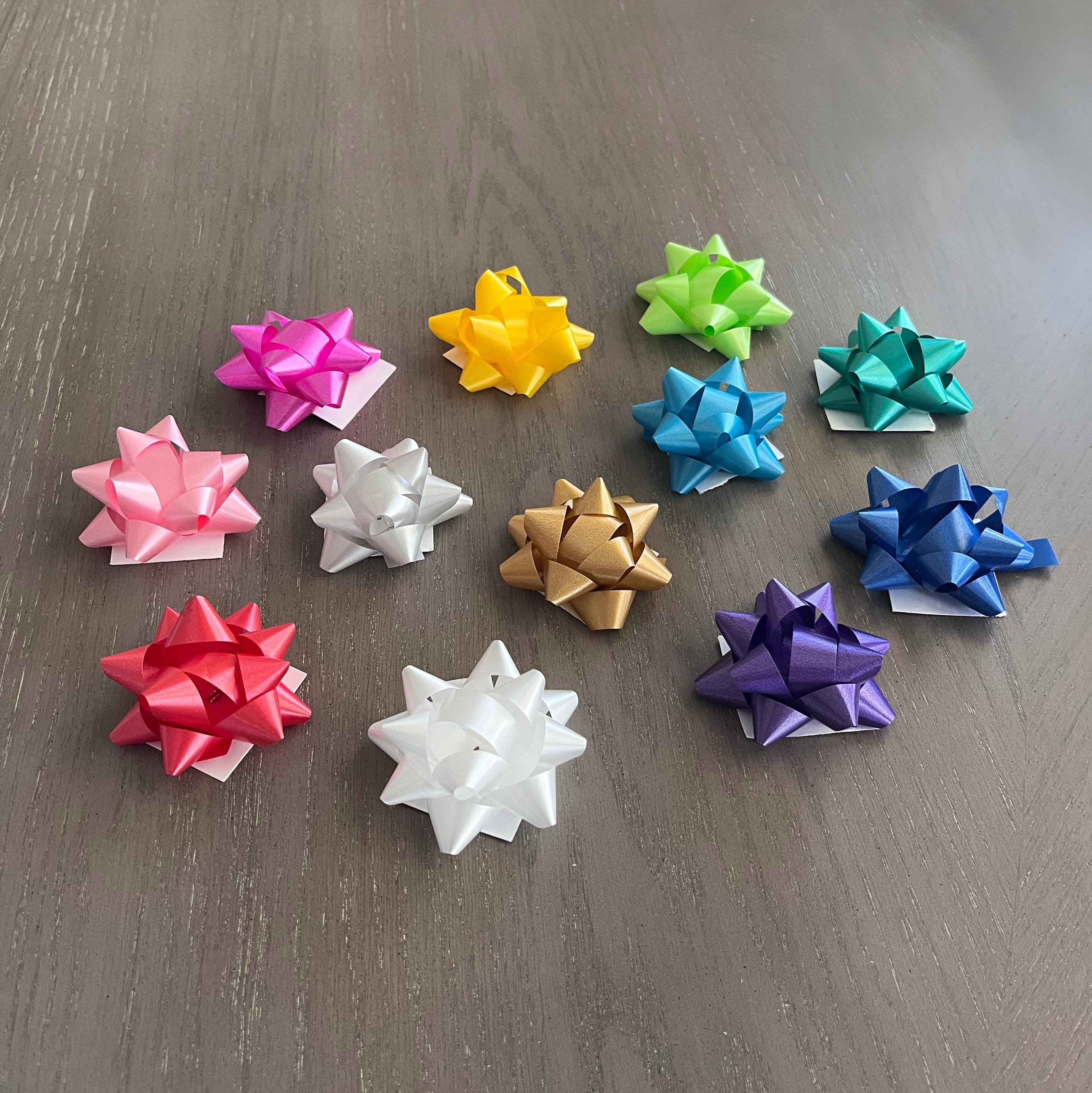 Assorted Color Star Gift Bows 2-1/2