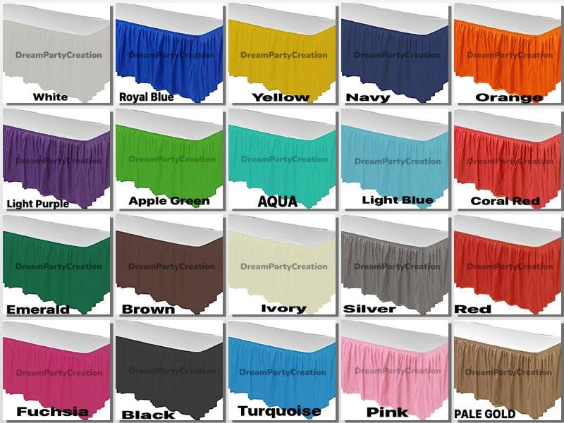Red Pleated Table Skirt – 168” X 29” – Party Buffet Table Decor For Weddings, Birthdays & Events - View #6