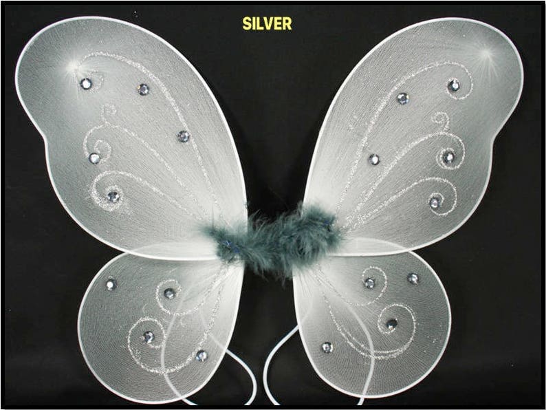 Set of 10 Butterfly Fairy Costume WINGS CHOOSE Color 17 by 13 Bulk Buy !!! 17 x 13