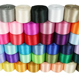 Rolled up 1-1/2&quot; SINGLE FACE SATIN Ribbon 100% Polyester Choose Color & Yards