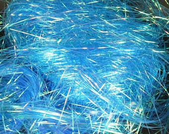 Iridescent TURQUOISE Angel Hair Foil Shred Gift Box Easter Basket Filler 0.25MM Choose  Package Amount
