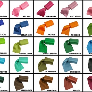 Double Faced Satin 4 Yards Rolled up Satin Ribbon 100% Fine Polyester Choose 1-1/2&quot; or 2-1/2&quot; & Color (CLOSEOUT)