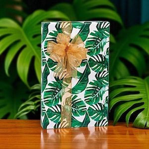 TROPICAL PALMS Design 24&quot; Gift WRAPPING Paper Choose Length Amount