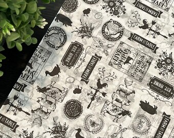 FARMHOUSE FAVORITES Design Gift Grade Tissue Paper Sheets Choose Size & Package Amount