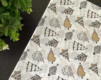 GOLDEN HOLIDAY TREES Design Gift Grade Tissue Paper Sheets Choose Size & Package Amount