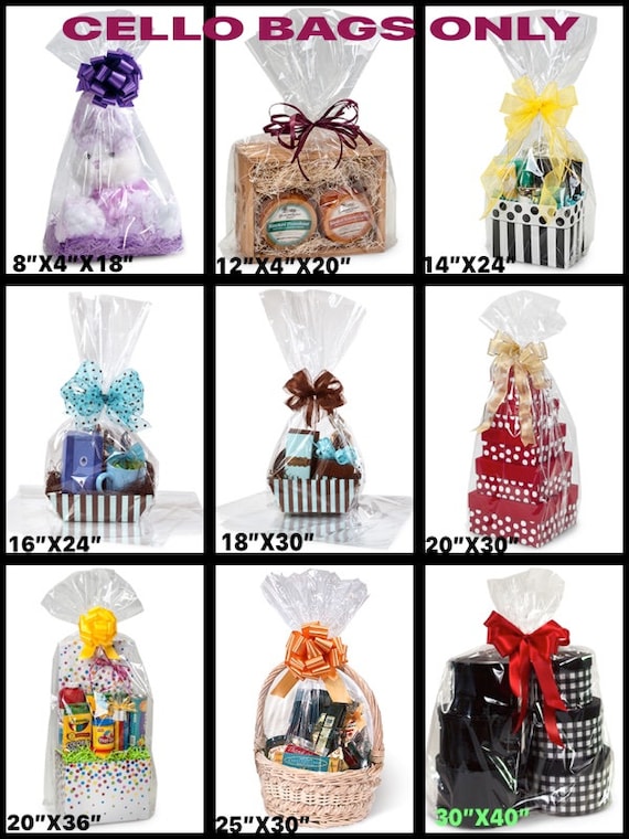 large clear gift bags