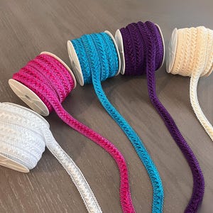 3/4" SATIN BRAIDED Fabric Trim Crafting & Sewing projects Choose Color and Yardage Amount