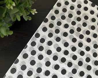 BOHEMIAN BLACK DOTS Design Gift Grade Tissue Paper Sheets Choose Size & Package Amount