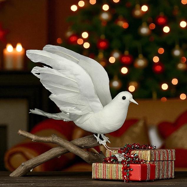 White Pigeon Ornament - Etsy