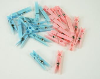 MINI Plastic CLOTHESPINS Party Favor Choose Color & Pack Amount