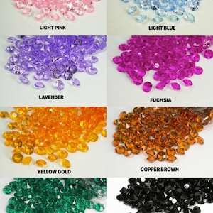 Pack of 100 ACRYLIC 12MM Diamonds Wedding Party Table Decoration Scatter Confetti Choose Color