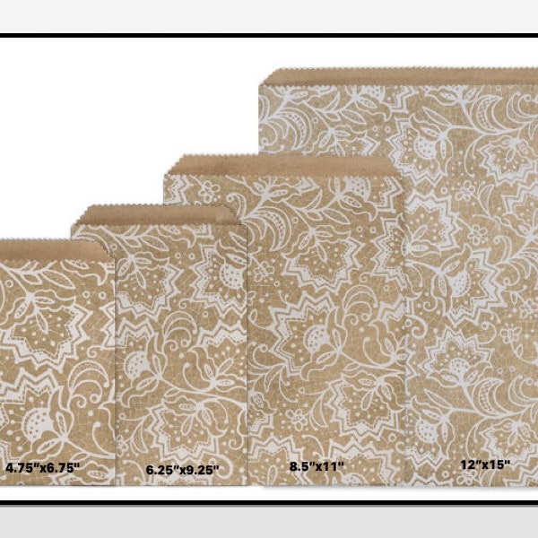 Flat Paper Bags Etsy