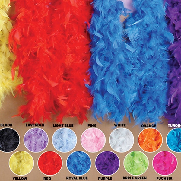 Large FEATHERS BOA Craft Decoration 40 grams - 2 Yards Choose Color (CLOSEOUT)