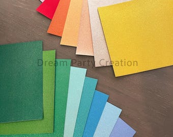 Glitter Cardstock No Mess Glitter Embellishment, DIY, Scrapbooking, Card Making, Choose Color & Size