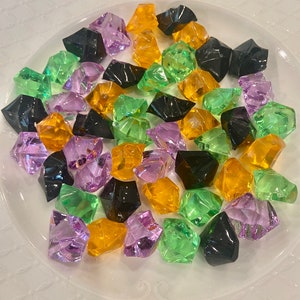 Halloween Colors Acrylic Ice Rocks Table Scatter Vase Decoration 4 Mixed Colors
