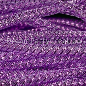8MM Deco Mesh Tubing Flexible CYBERLOX Tube Party & Holiday Decor Choose Color and Yardage Amount image 5