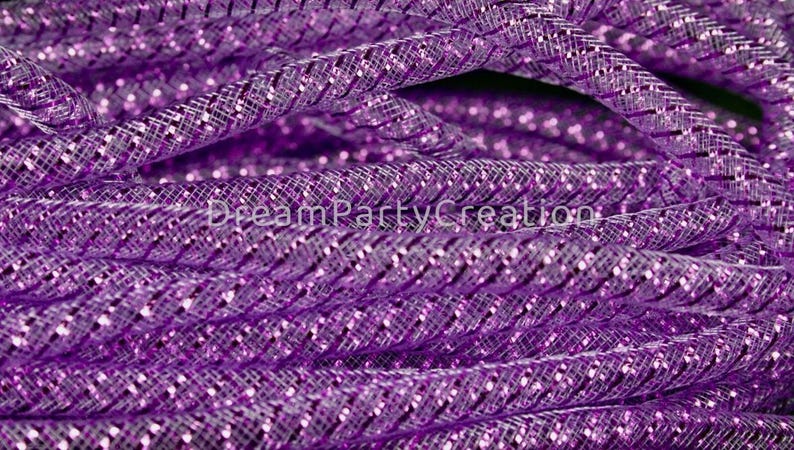 8MM Deco Mesh Tubing Flexible CYBERLOX Tube Party & Holiday Decor Choose Color and Yardage Amount image 5