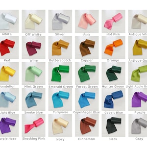 Double Faced Satin 4 Yards Rolled up Satin Ribbon 100% Fine Polyester Choose 1-1/2" or 2-1/2" & Color