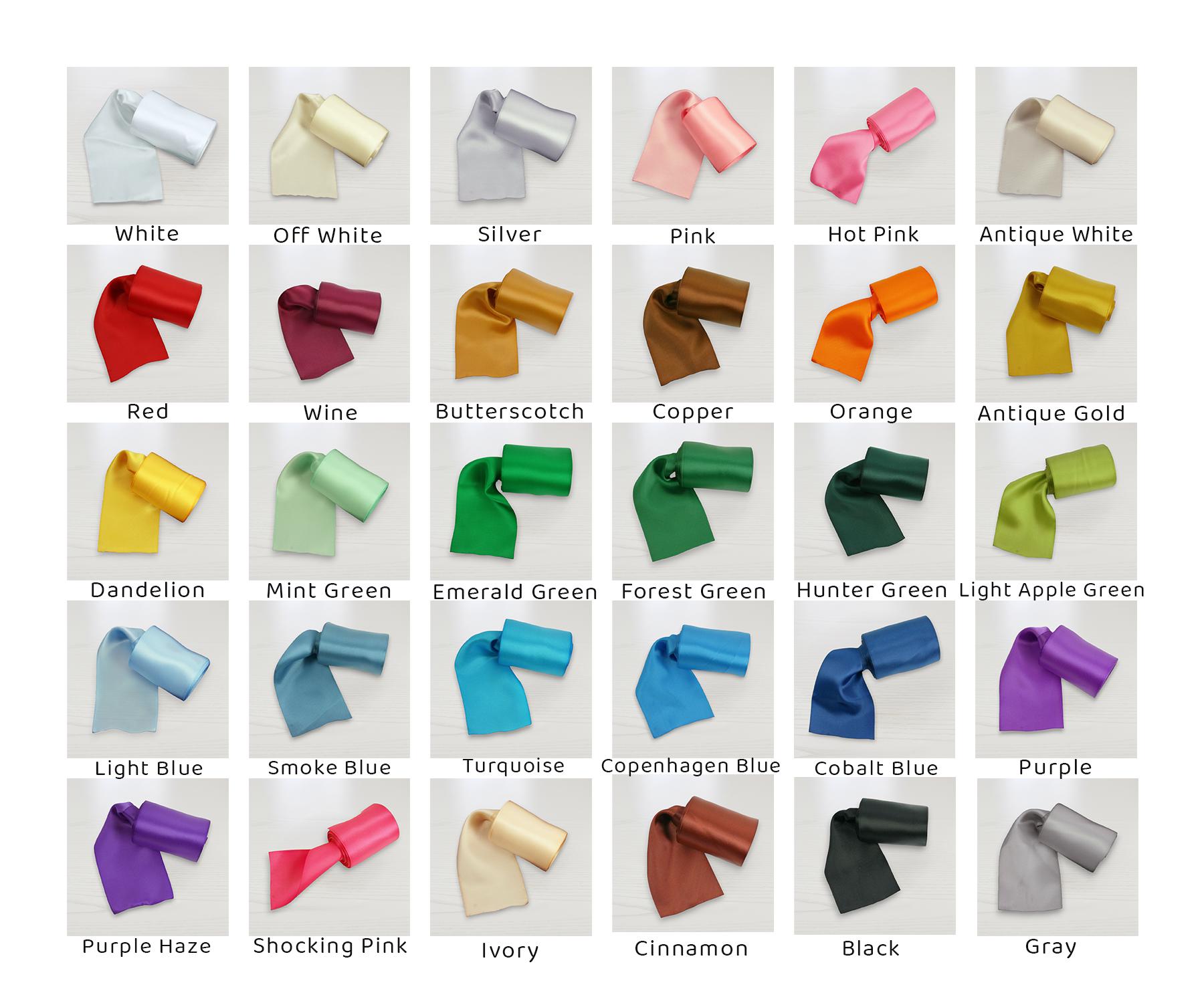Double Faced Satin 4 Yards Rolled up Satin Ribbon 100% Fine Polyester ...