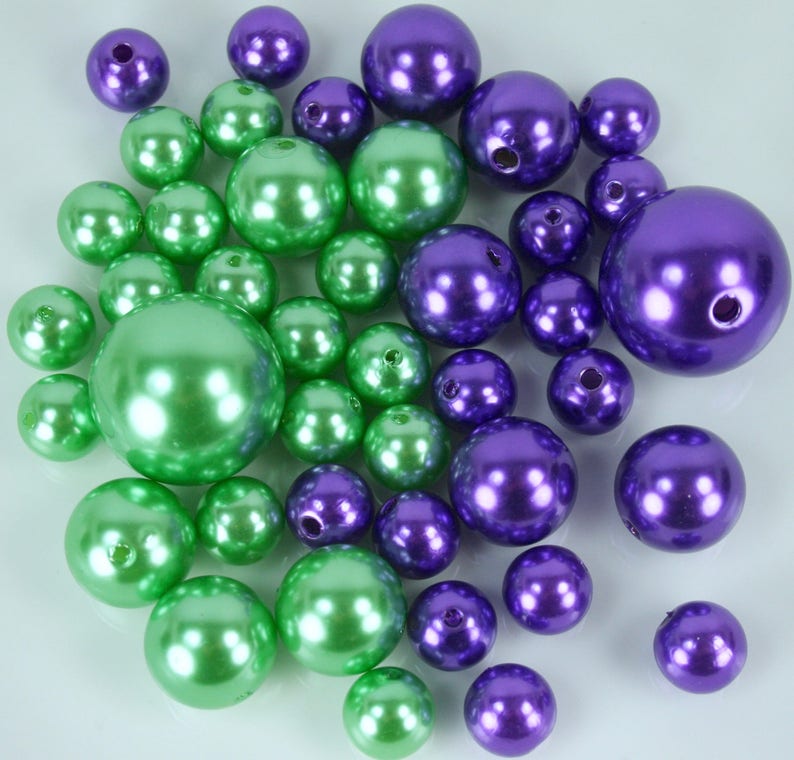 HALLOWEEN SET of Vase Fillers 84 Assorted Faux Pearl Beads Etsy