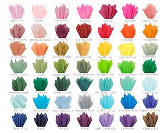 Gift Grade Tissue Paper Sheets - 15 x 20" Choose Color and Package Amount