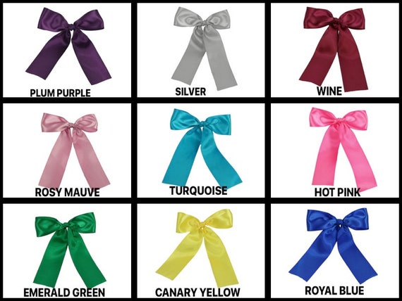Set of 12 Colored 4 Raffia Bows With Wire Ties Choose Colors Free Shipping  